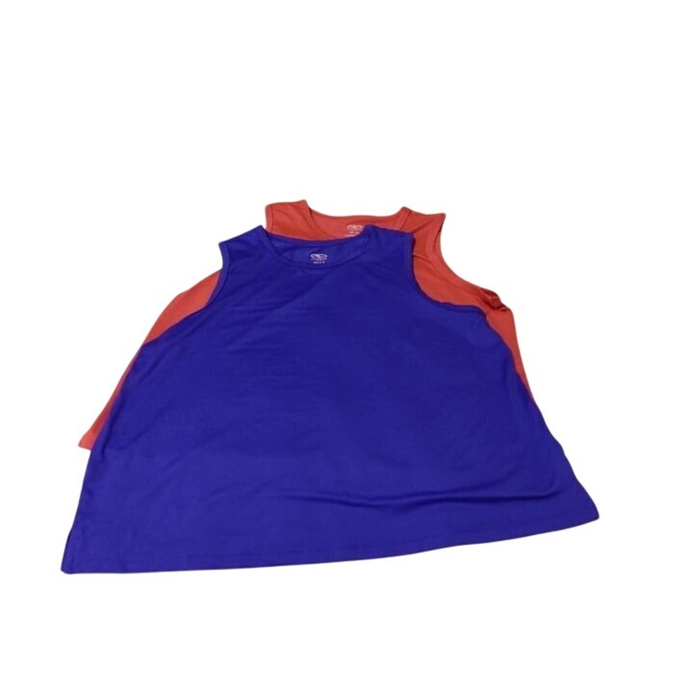athletic tank tops NWT youth XXL (18) blue Peach sleeveless 2pk muscle tank